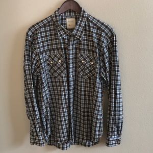 Billy Reid flannel Snap Button
